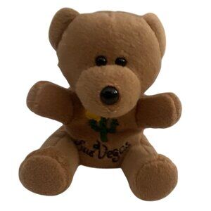 Las Vegas 7 in Brown Teddy Bear Plush/Stuffed Animal-GUC